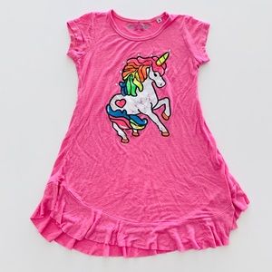 Pink Unicorn Kids Casual Dress